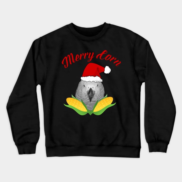 African Grey Parrot Holiday Christmas Santa Crewneck Sweatshirt by Einstein Parrot